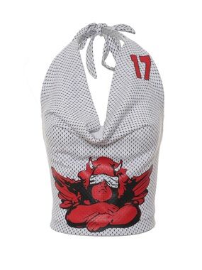 BOYS LIE White Halter Bulls Top Jersey